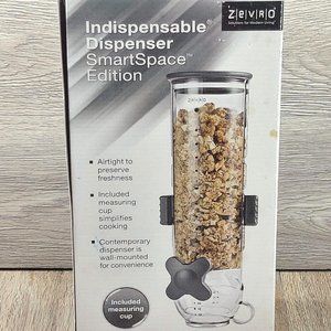 Zevro SmartSpace Wall Mount Single Dry-Food Canister Dispenser w/Measuring Cup